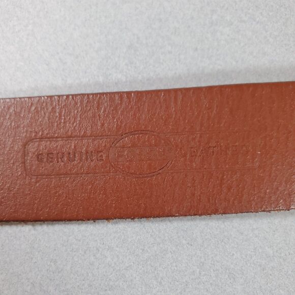 Fossil Women’s Leather Belt Medium Brown Patchwork Boho Fits Waist 32" to 36" - Picture 5 of 8